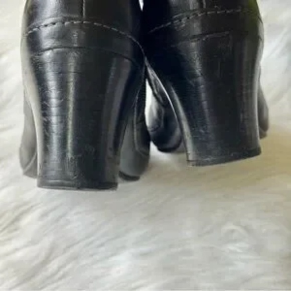 Clarks Artisan Mika Beth Ruched Black Leather Ankle Boots Size 7 - Picture 10 of 14